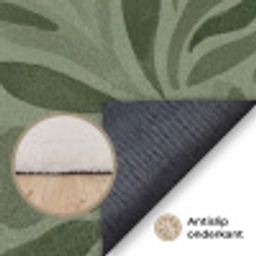 Sereen - Bladeren - Groen Vloerkleed Rechthoek klein 1091 -uniquesellingpoint_antislip_NL