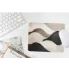 Golven - Abstract - Beige muismat rubber klein -witbureau