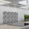 Koe - Vlekken - Patroon - Zwart keuken achterwand spatscherm klein 900 -3d_schuin
