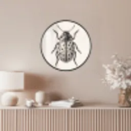 Kever - Insect - Vintage Fotolijst rond zonder passe partout klein -sfeer3
