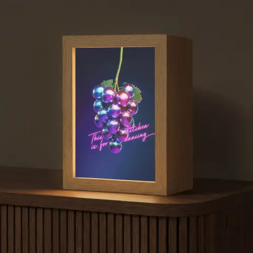 Quote - Neon - Disco - Druiven Light Box met kabel (Tafellamp) klein -z3d_website