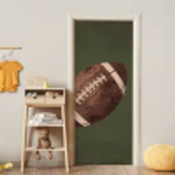 Football - Hout - Sport - Groen deurposter klein -sfeer4