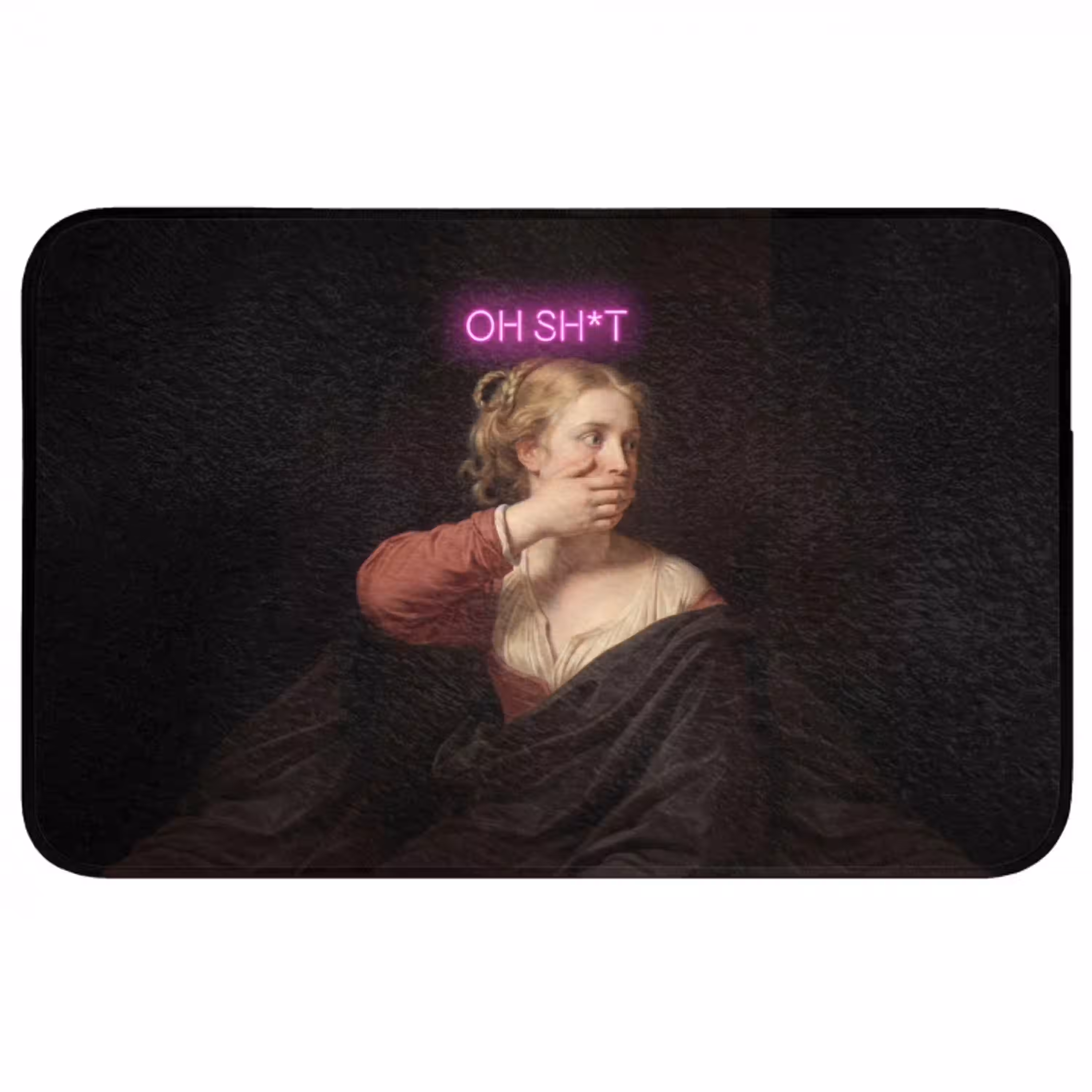 Quote - Neon - vrouw Badmat middel -3d