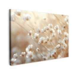 Wilde - Bloemen - Wit Tuinposter op houten frame 2 cm dik klein -3d