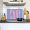 Chill - Roze - Blauw - Golvend Inductie beschemer met haakjes klein -sfeer2