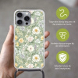 Klassiek - Bloemenpatroon - Kleurrijk Hoesje iPhone 16 Pro Max met koord klein 804 -sfeer2_DE