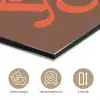 Yes girl you can - Oranje - Bruin aluminium wit klein -closeup_NL