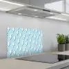Blauw - Wit - Patroon - Bliksem keuken achterwand spatscherm klein 900 -3d_schuin