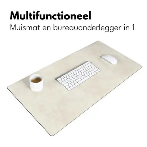 Crème - Egaal - Beton Muismat XXL klein 681 -sfeer4