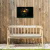 Bloemen - Vaas - Zwart Tuinposter op houten frame 2 cm dik klein -sfeer4