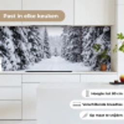 Bos - Winter - Sneeuw - Pad - Natuur keuken achterwand 2 middel -sfeer4_NL