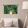 Jungle - Palmboom - Brug - Natuur - Planten Wandkleed katoen klein -sfeer4