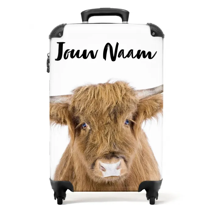Halbe Hooglander NBS - Handbagage koffer - Kinderen Unisex middel -productfoto_recht