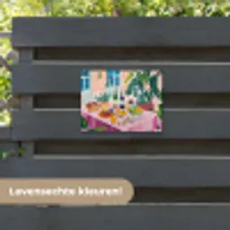 Tafel - Wijn - Fruit tuinposter los doek klein -sfeer3