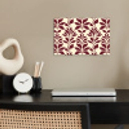 Abstract - Bladeren - Burgundy poster papier klein 62 -sfeer1