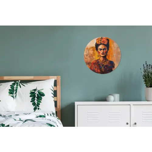 Portret - Sieraden - Schilderachtig Wandcirkel aluminium klein -slaapkamer