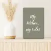My kitchen, my rules - Spreuken - Quotes canvas 2cm klein -sfeer5