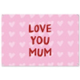 Love - Quote - Moeder - Rood tuinposter los doek groot -3d