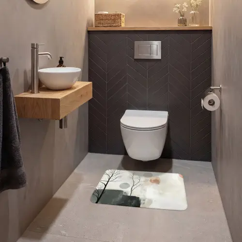 Wabi sabi - Beige - Plant WCmat klein -sfeer2