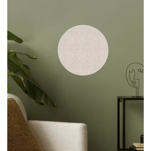 Bloemen - Bladeren - Licht - Taupe Wandcirkel behangsticker klein 186 -sfeer2