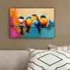 Vogels - Kleurrijk - Tak - Abstract canvas 2cm klein -sfeer3