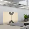 Geometrische bogen - Minimalistisch - Symmetrisch keuken achterwand spatscherm klein -3d_schuin