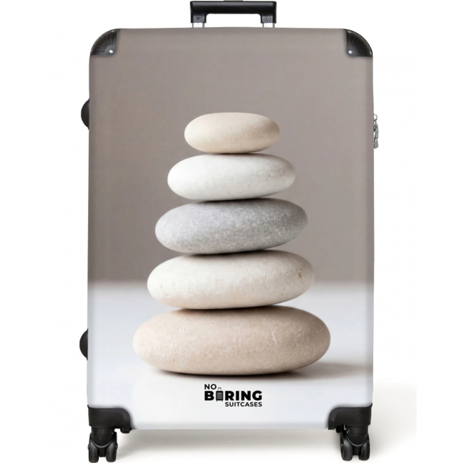 Gestapelde - Stenen - Grijs NBS - Large koffer - Volwassenen Unisex groot -zzzzzzzzkaufland2