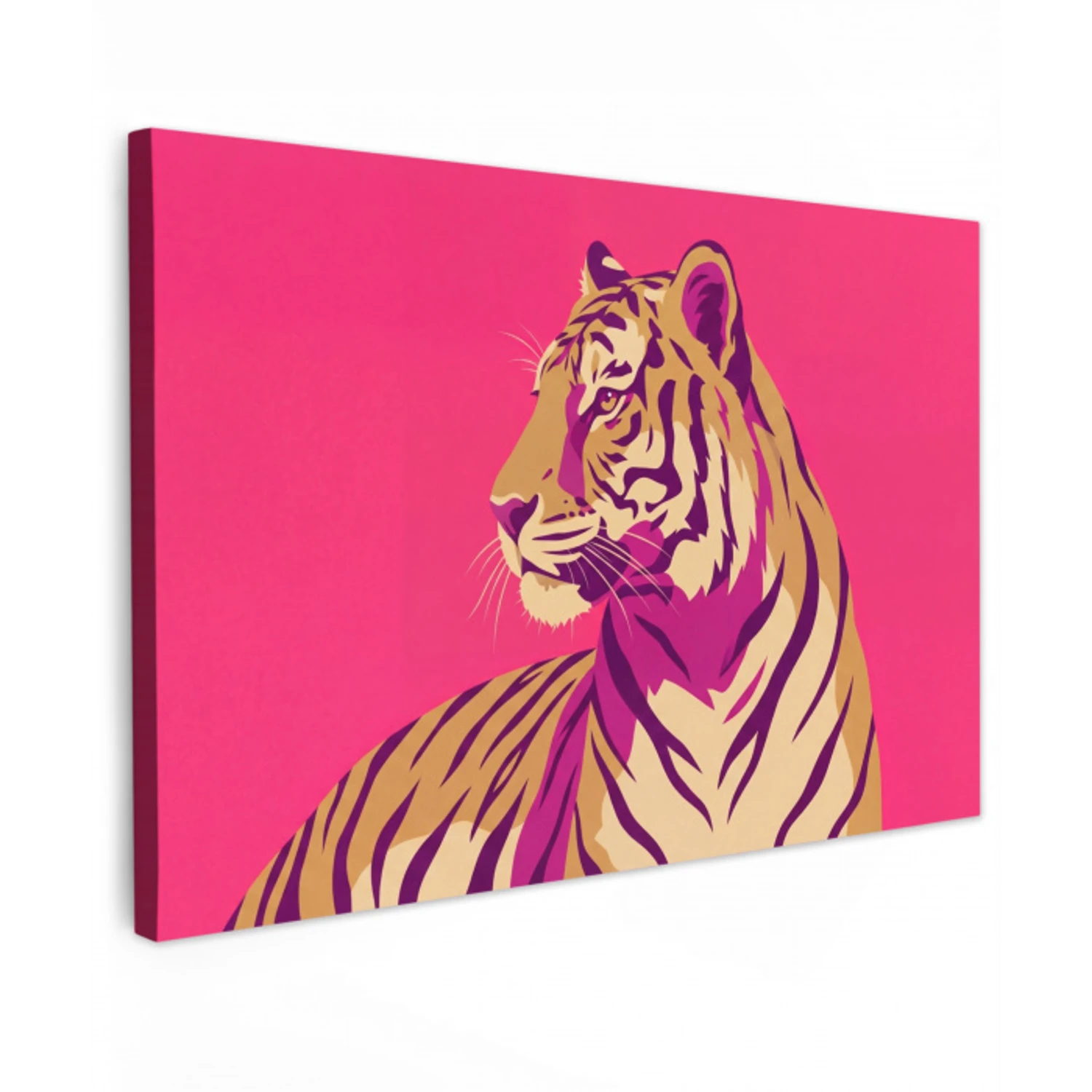Tijger - Modern - Neon canvas 2cm klein -z3d