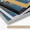 Boom - Blauw - Goud - Abstract Textielframe zwart klein -USP_kleurenNL