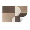 Raster - Halve cirkels - Contrast Muursticker klein -3d