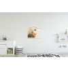 Vormen - Rond - Bladeren - Beige textielposter latten blank klein -kinderkamer