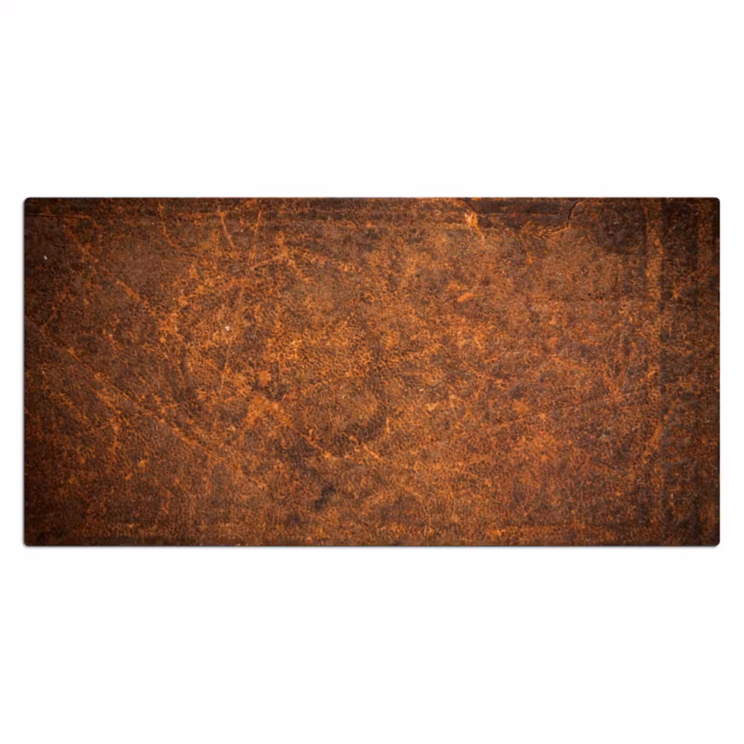 Bureau onderlegger - leer-structuur-bruin-oranje
