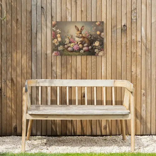 Haas - Stilleven - Bloemen Tuinposter op houten frame 2 cm dik klein -sfeer4