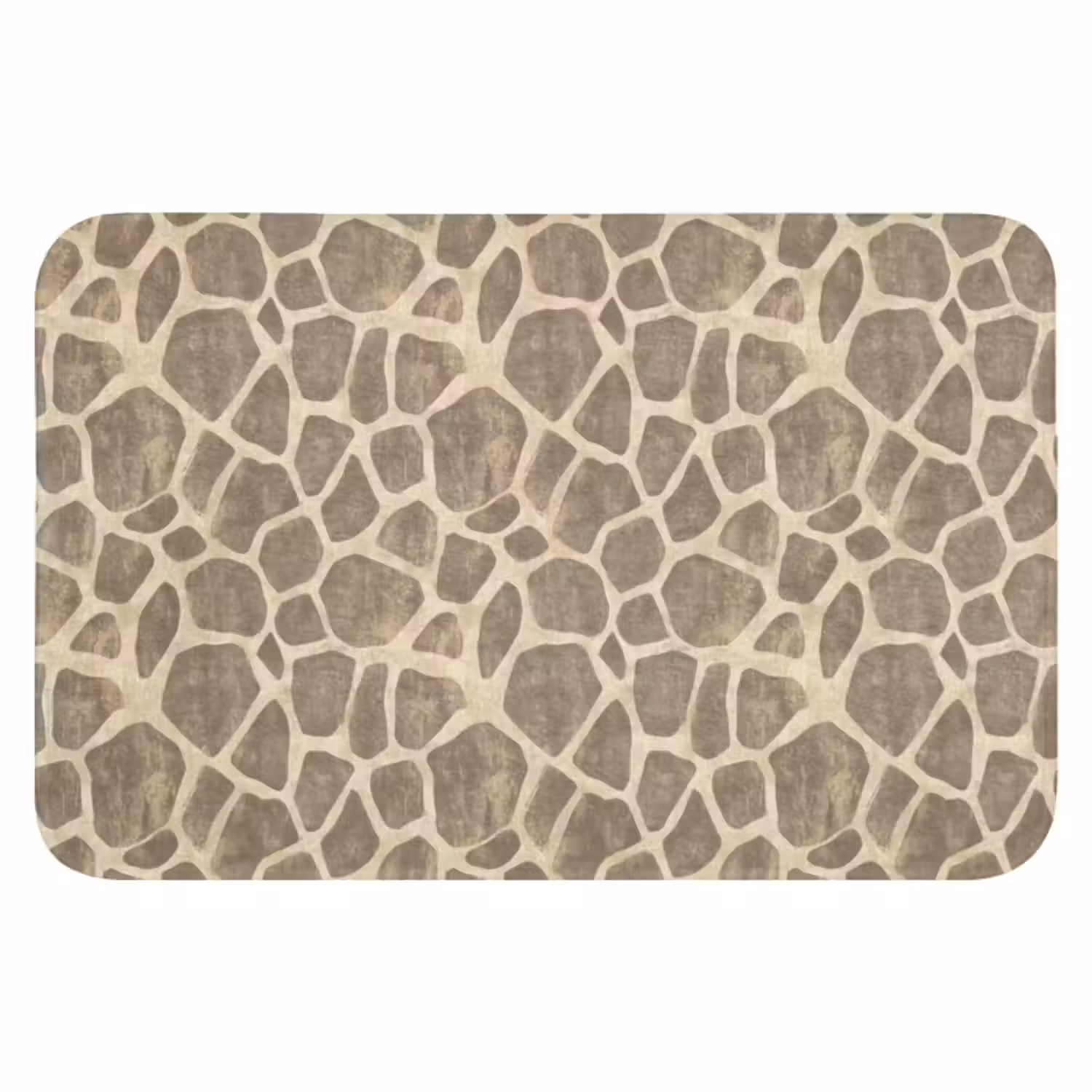 Badmat - Giraf - Patroon - Beige - Bruin