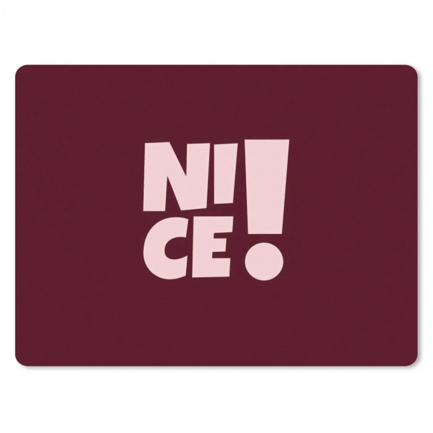 Nice - Uitroepteken - Rood muismat rubber klein -3d
