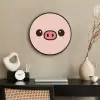 Varken - Roze - Minimalistisch Fotolijst rond zonder passe partout klein -sfeer1