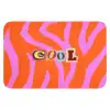 Zebraprint - Grafisch - COOL - Oranje Badmat klein -3d