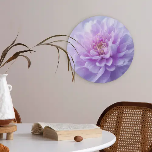 Paars - Dahlia - Dromerig Akoestische PET Vilt - Rond klein -sfeer3