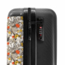 Tropisch vlinder patroon oranje geel NBS - Handbagage koffer - Vrouwen middel -slot