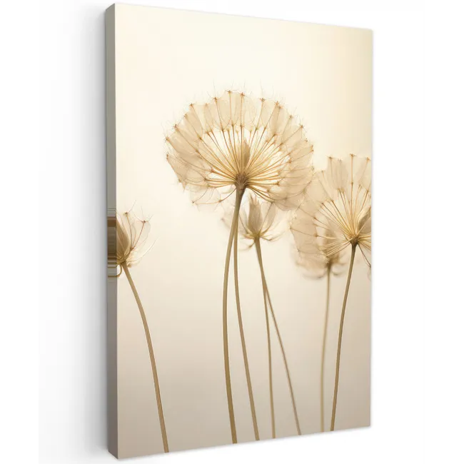 Zonlicht - Paardenbloem - Botanisch - Bloemen canvas 2cm klein -z3d