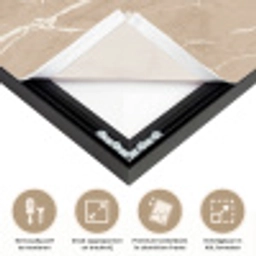 Beige - Marmer - Organisch - Wit Textielframe zwart klein 947 -USP_feed_closeupNL