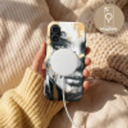 Portret - Vrouw - Penseelstreken - Goud Toughcase MagSafe Apple iPhone 17 klein -USP_MagsafeV