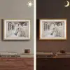 Paard - Wit - Winter - Sneeuw - Doorkijk - Dieren Light Box met batterij (Wandlamp) middel -sfeer3