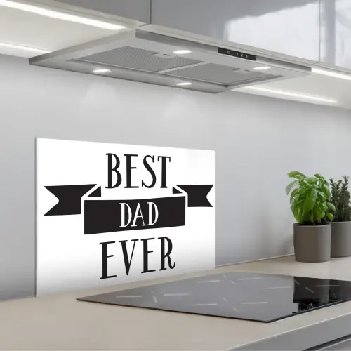 Papa - Quote - Beste papa keuken achterwand spatscherm klein -3d_schuin