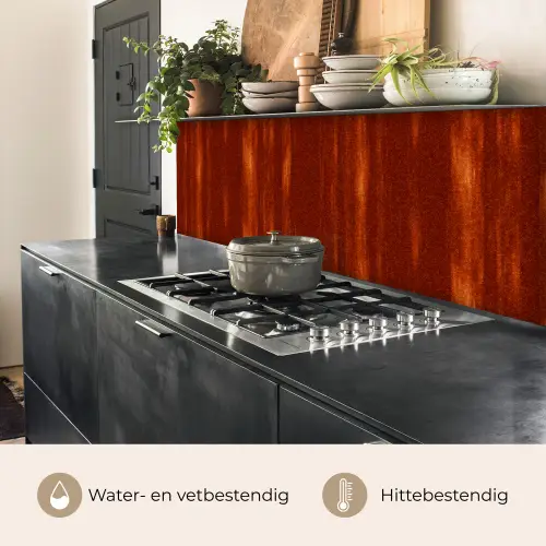Oranje - Rood - Roest - Metaal keuken achterwand 2 middel 871 -usp_NL