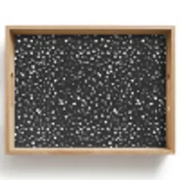 Terrazzo -  Patroon - Zwart - Wit Dienblad Rechthoek middel 911 -z3d_shopping