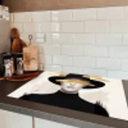 Vrouw - Portret - Modern - Goud - Kunst Inductie beschermer vinyl 3mm klein -sfeer3