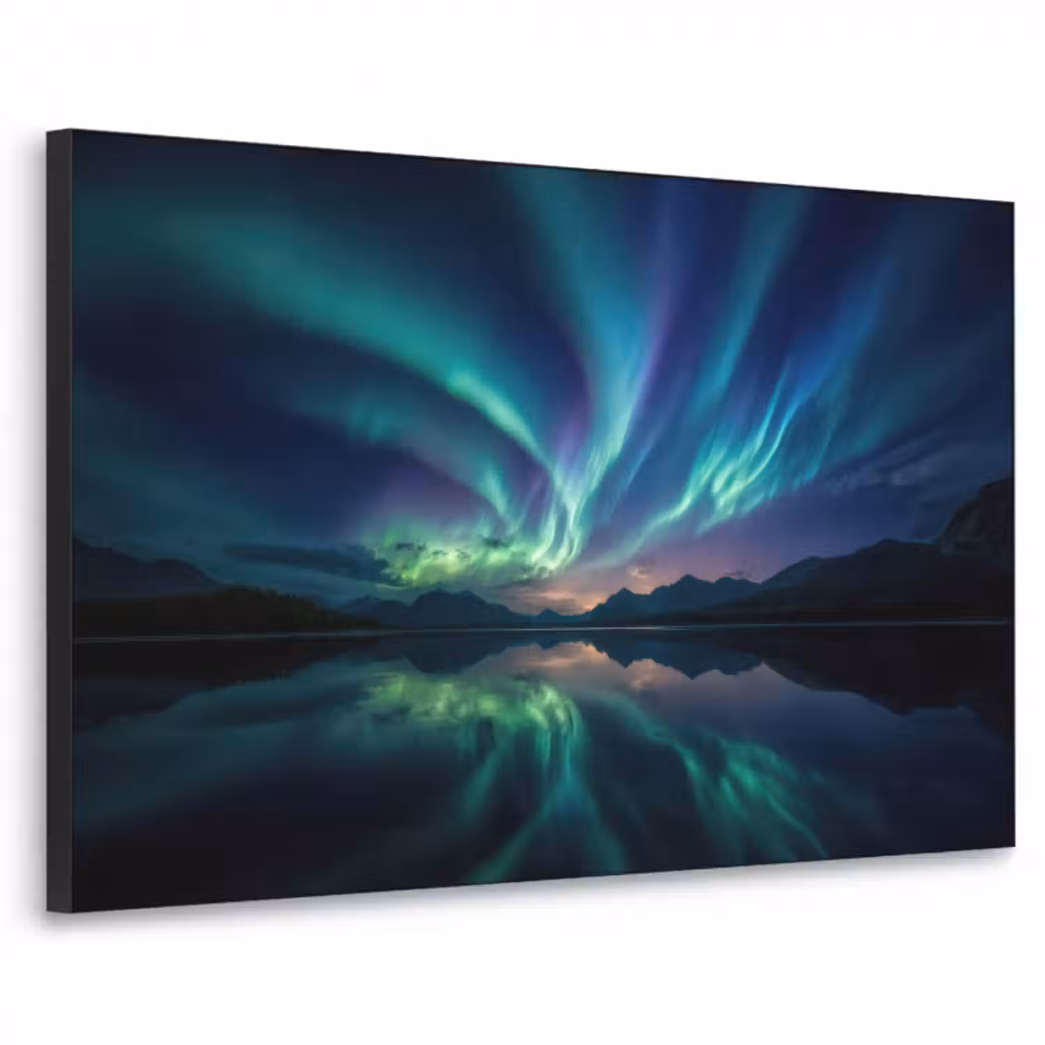 Art Frame - Nordlichter - Farbenfroh - Bergsee