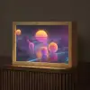 Landschap - Bergen - Bollen - Licht Light Box met kabel (Tafellamp) klein -z3d_website