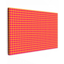 Stippen - Patroon - Oranje Tuinposter op houten frame 2 cm dik klein 845 -3d